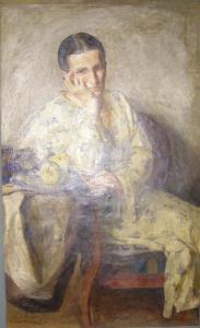 94_Portret żony w żółtej sukni_1930