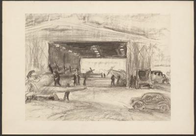 Szkicownik wojenny Anglia Lotnisko 1942